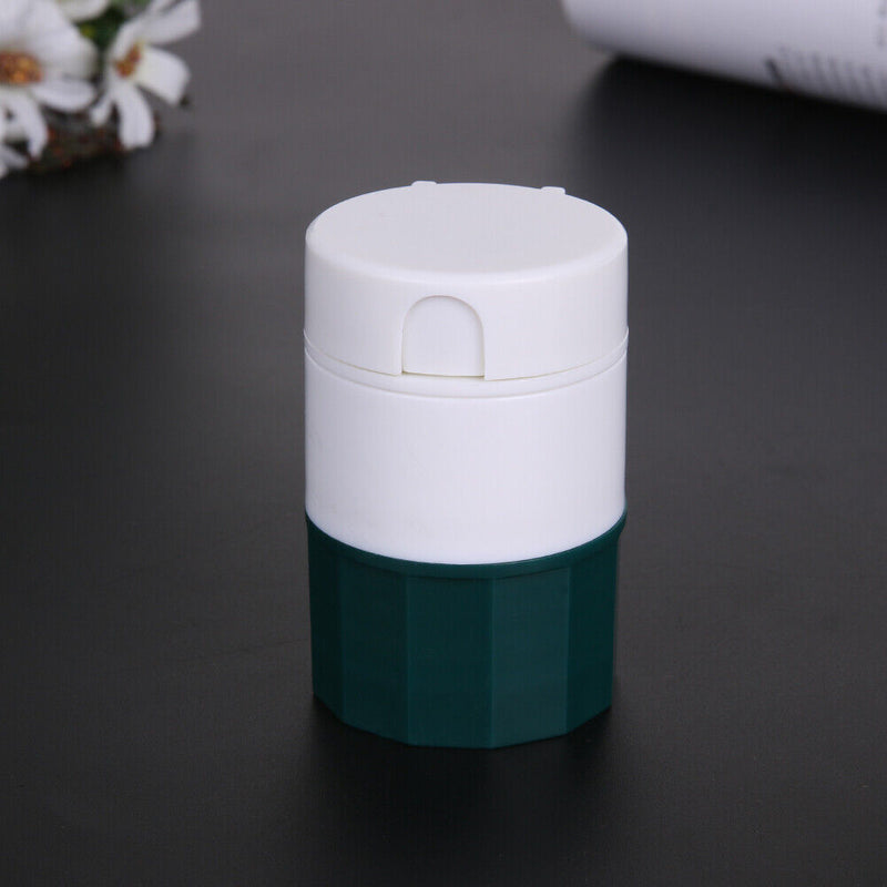 Medicine Cracker Cutter Grinding Pill Box Cutting Tablets Box(Green)