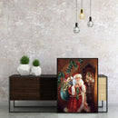 Hand Painted Oil Paint by Numbers DIY Santa Drawing Wall Hanging Decoration Gift