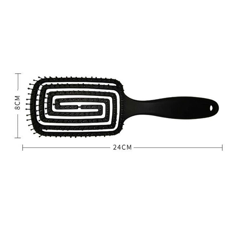 Arc Massage Comb Wide Teeth Anti-static Styling Smooth Hair Combs (Black) Newly