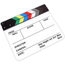 Acrylic Action Slate Clap TV Film Movie Director's Clapboard Clapperboard