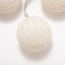 20LED Cotton Ball String Light Fairy Wedding Christmas Party Decor (Purple)