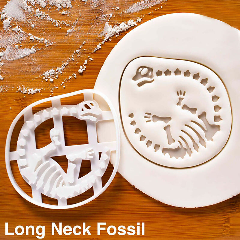 Dinosaur Fossil Baking Mould Funny 4pcs Pastry Mould Diy for Kids Birthday