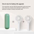 Pocket Fan USB Rechargeable Folding Fan 2000mAh Power Bank Function (Green)