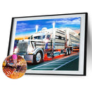 5D DIY Truck Full Round Diamond Painting Mosaic Picture Kits Wall Art Crafts Set