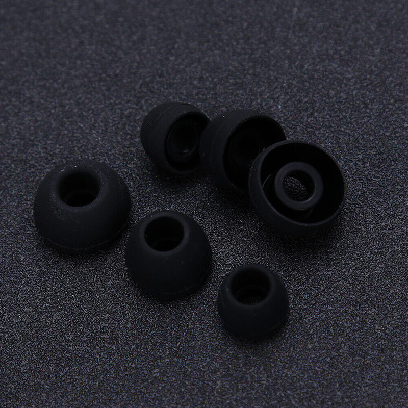 6pcs In Ear Earphone Silicone Earbuds Replacement for KZ LZ A4 DZ9 (Black) Newly