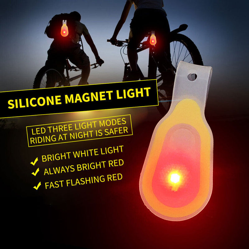Portable Solar LED Magnetic Strap Light Running Safety Clip Lamp (Yellow)