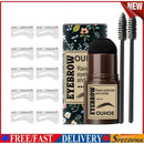 Waterproof EyeBrow Powder Stamp Brow Stencils Shaping Kit (Jet Black)