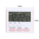Multi-function Electric LCD Digital Kitchen Timer Alarm Count Clock(Pink)