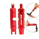 BOLANY Double Head Bike Presta American Valve Core Remover Wrench (Red) Newly