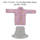 Kids DIY Fur Coat Dressing Clothes Mini Knitted Sweater Tops Casual Dress