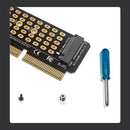 SSD M.2 NVME to PCI-E 4.0 X4 Riser Card PCI-Express X4/X8/X16 M Key Adapter
