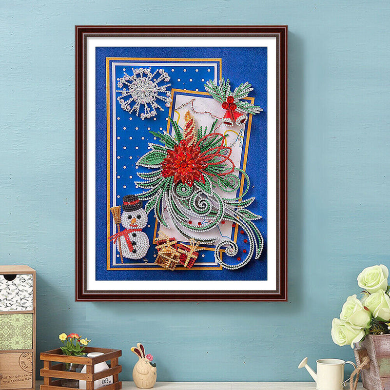 5D Flower Mosaic Diamond Painting Drawing Partial Special Shape Drill Craft Kit