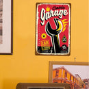 Home Weatherproof Retro Chic Spanner Sign Iron Painting Wall Drawing Templates