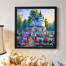 Flower Villa DIY Full Drill Round Diamond Painting Cross Stitch Art Craft Newly