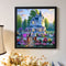Flower Villa DIY Full Drill Round Diamond Painting Cross Stitch Art Craft Newly