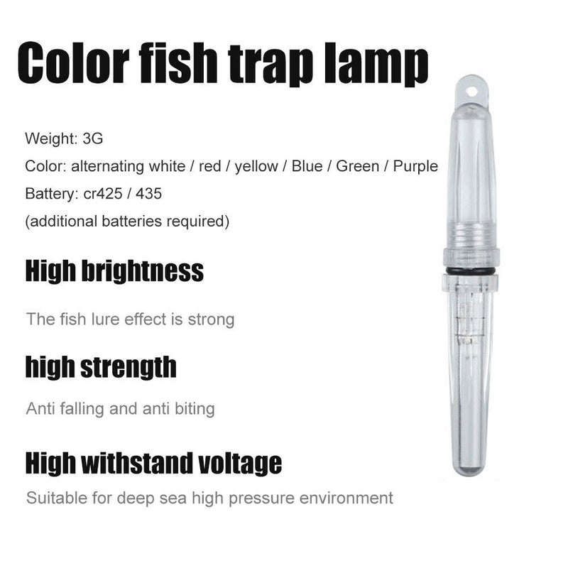 Fishing Light Underwater Fish Attracting Indicator Lure LED Fishing Flash L