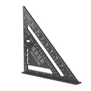 Metric 7 inch Aluminum Alloy Triangle Ruler Layout Angle Protractor (Black)