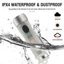 XPG2 LED Mini Flashlight Keychains UV 395nm 400lm Light (Fluorescent White)