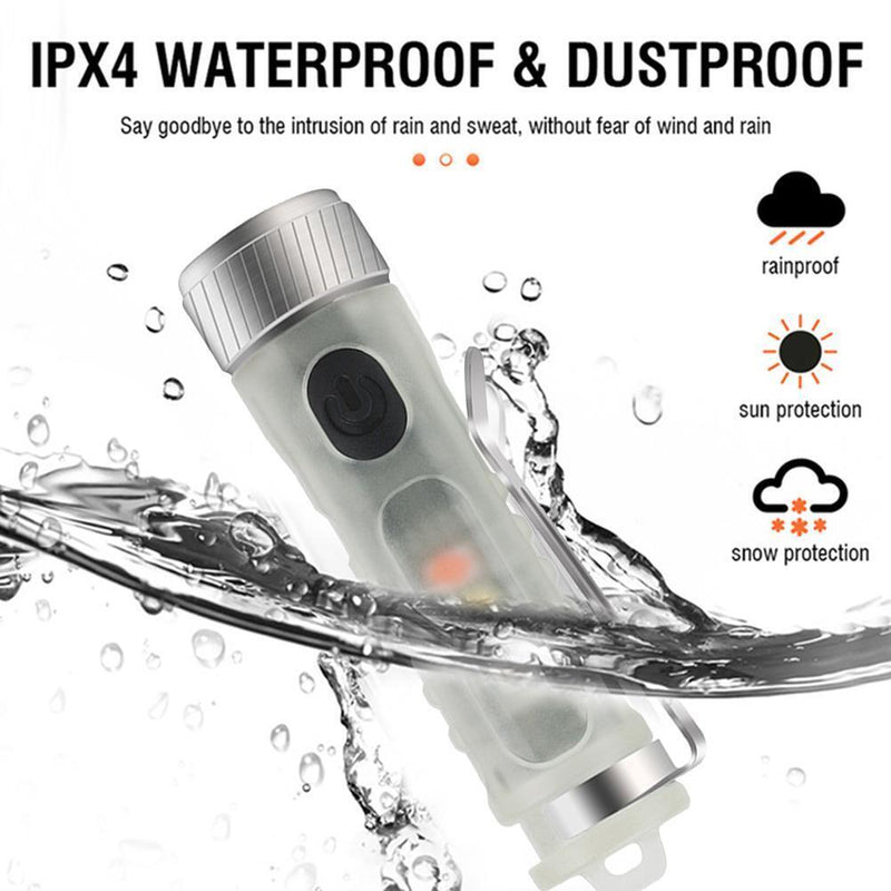 XPG2 LED Mini Flashlight Keychains UV 395nm 400lm Light (Fluorescent White)