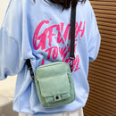 Women Canvas Solid Color Messenger Bags Lady Zipper Underarm Messenger Bags