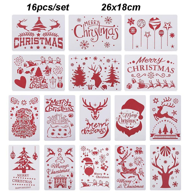 Decorative Merry Christmas Scrapbooking Layering Stencils Painting Template