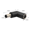 Asiprop 7.4mm Female to 7.4mm 90 Degree Angle Male Adapter Converter for H