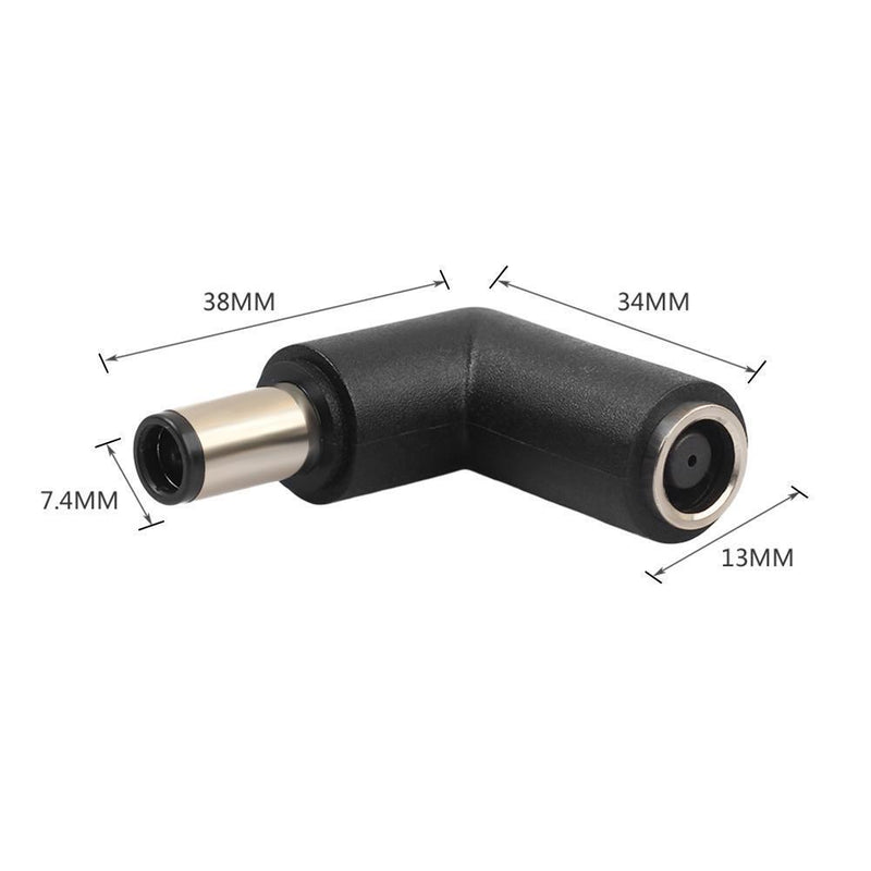 Asiprop 7.4mm Female to 7.4mm 90 Degree Angle Male Adapter Converter for H