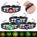 Impact Bracelet Set Adjustable Element Glow in Dark Luminous Bead Woven Jewelry