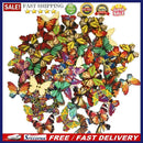 50pcs Cartoon Butterfly Wooden Sewing Buttons DIY Scrapbooking Clothes Deco