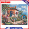 Seaside Holiday Cottage Oil Paint By Numbers Canvas DIY Picture for Adults Child