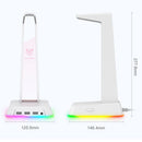 ONIKUMA Headset Display Stand ST-2 with 3 USB+Audio Port Holder (White) Newly