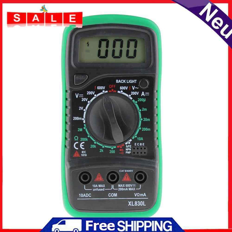 Digital LCD Multimeter Voltmeter Ammeter AC/DC/OHM Volt Tester Test Current