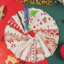 Material Handmade Xmas Printed Snow Santa Clause Christmas Fabric Cotton Cloth