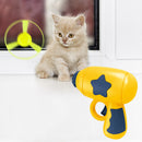 Cats Interactive Toys Flying Saucer Luminous Dragonfly Play Disc (Yellow) Newly