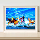 DIY Horse Animal Oil Paint By Numbers Frameless Hand Painted Artwork Wall Dec