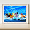 DIY Horse Animal Oil Paint By Numbers Frameless Hand Painted Artwork Wall Dec