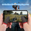 2pcs 24-Stitch Mobile Game Finger Cover Anti-Sweat Anti-Skid (Black Red) Newly
