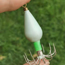 10pcs Squid Jigs Hooks Cuttlefish Octopus Lure Bait Fishhook (Green 56g) Newly