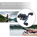7.2/1 Metal Low Profile Baitcasting Fishing Reel Lure Anti-Tangle Fishing Reel