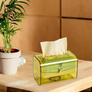 Transparent Tissue Storage Box Creative Desktop Paper Holder Organizer for Home