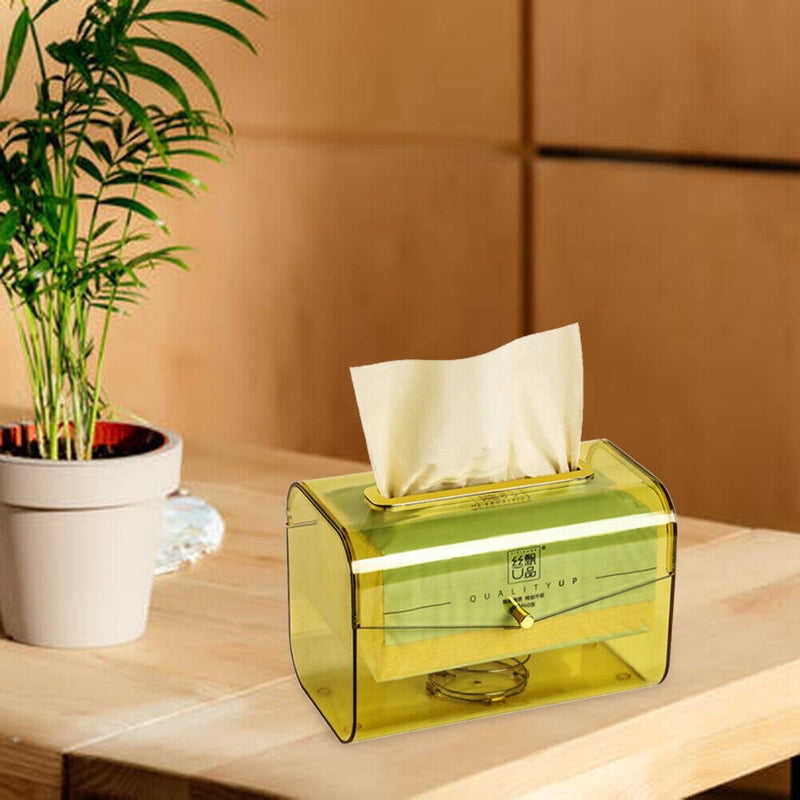 Transparent Tissue Storage Box Creative Desktop Paper Holder Organizer for Home