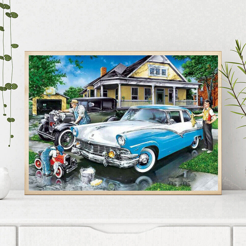 5D Full Round Drill Diamond Painting Kit Outdoor Vehicle Art Decor for Adults