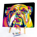 Oil Canvas Pictures Set DIY Painting By Numbers Cartoon Animals Hand Painted Kit