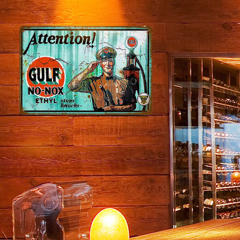 Advertising Characters Retro Plaque Metal Tin Painting Wall Art Poster (A)