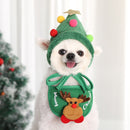 Pet Winter Saliva Towel Dog Triangule Scarf Hat Christmas Ornament Pet Supply