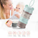 Portable Baby Food Storage Box Bear Shape Milk Powder Container (A Green) Newly