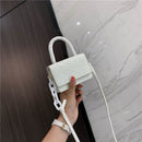 Women Mini Shoulder Bag Alligator Leather Tote Female Pure Chain Crossbody Pouch