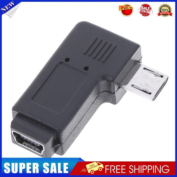 90 Degree Mini USB Female to Micro USB Male Date Transfer Adapter Connector
