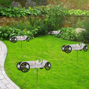 Metal Racer Windmill Aircraft Wind Spinners Outdoor Garden Yard Decor (C)