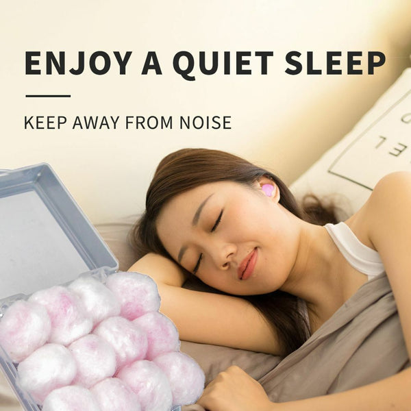 Soft Swimming Ear Plugs Sleeping Snoring Noise Reduction Wax Cotton Earplugs